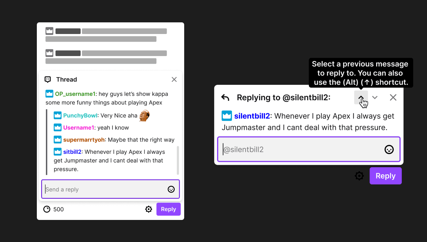 Image showing the Twitch Chat Replies