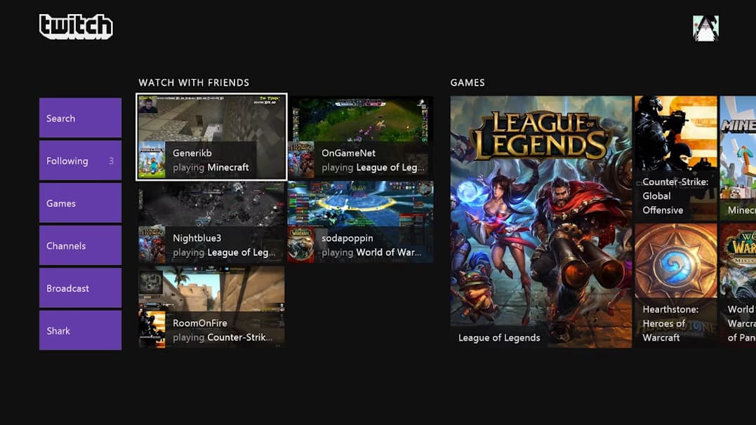 Image showing the Twitch Watch with Friends on Xbox